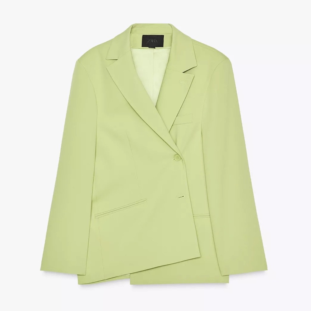 Zara NWT multiposition oversized blazer apple green 5247/775 - Picture 4 of 11